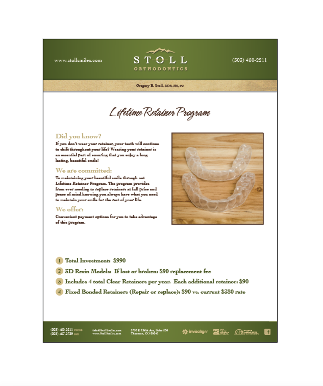     Lifetime Retainer Program form-display